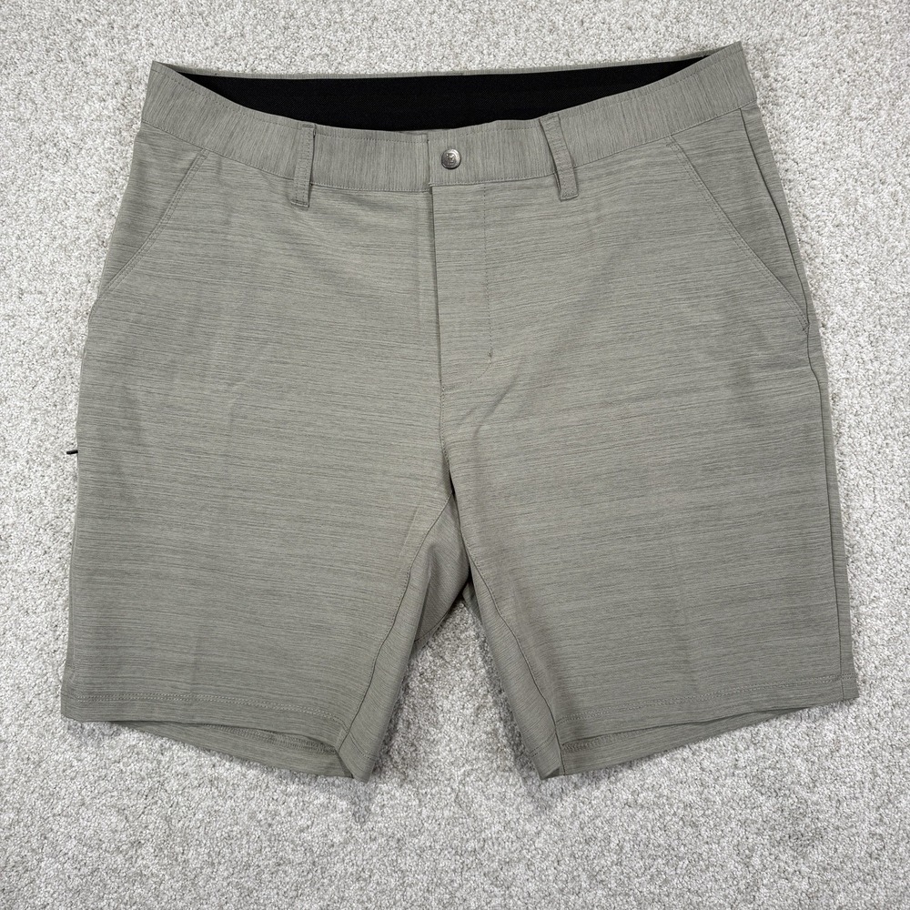 Bylt Kinetic Mens Shorts XL Gray Green‎ Stretch Athleisure Casual Outdoor Golf